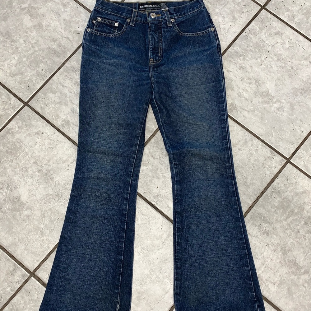 Express jeans 25x29 extreme flare size 1/2  jeans